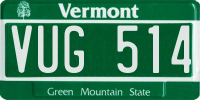 VT license plate VUG514