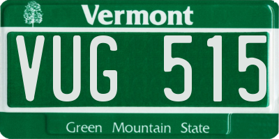 VT license plate VUG515