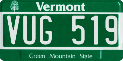 VT license plate VUG519
