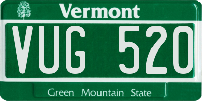 VT license plate VUG520