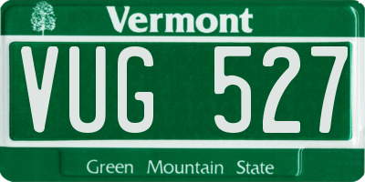 VT license plate VUG527