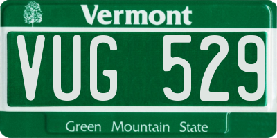 VT license plate VUG529
