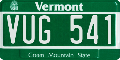 VT license plate VUG541