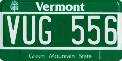 VT license plate VUG556