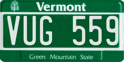 VT license plate VUG559