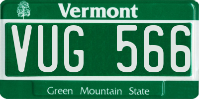 VT license plate VUG566