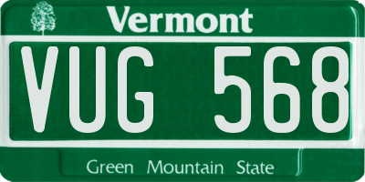 VT license plate VUG568