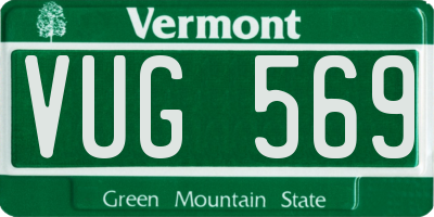VT license plate VUG569