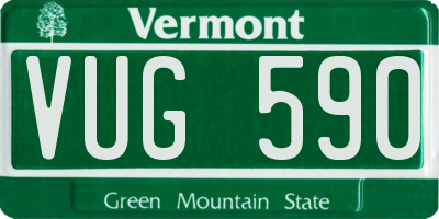 VT license plate VUG590