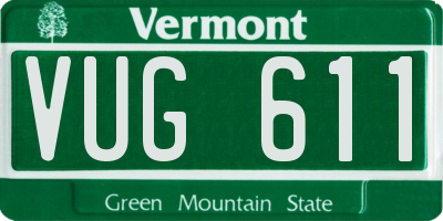 VT license plate VUG611