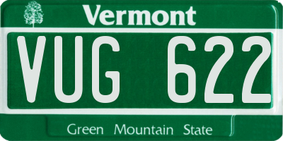 VT license plate VUG622