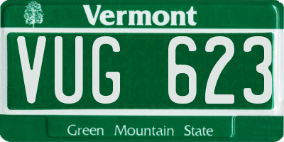 VT license plate VUG623
