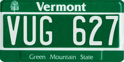 VT license plate VUG627