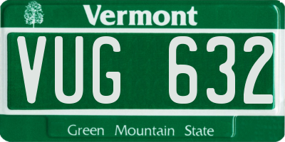 VT license plate VUG632