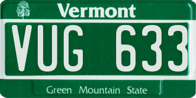 VT license plate VUG633