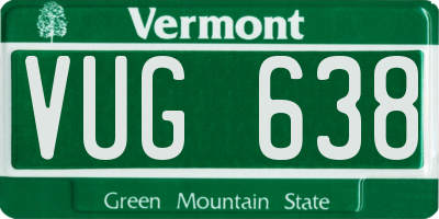 VT license plate VUG638