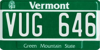 VT license plate VUG646