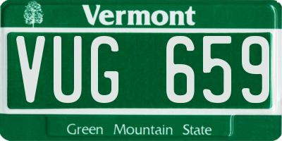 VT license plate VUG659