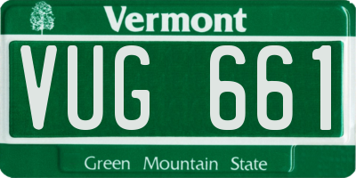 VT license plate VUG661
