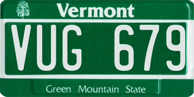VT license plate VUG679