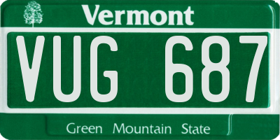 VT license plate VUG687