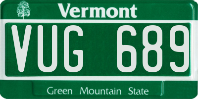VT license plate VUG689