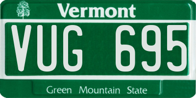 VT license plate VUG695