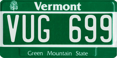 VT license plate VUG699