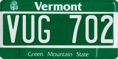 VT license plate VUG702