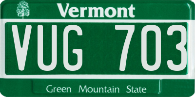 VT license plate VUG703