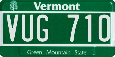 VT license plate VUG710