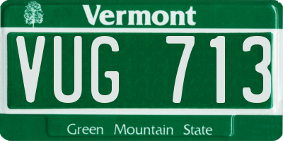 VT license plate VUG713