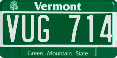 VT license plate VUG714