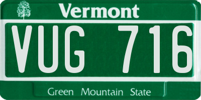VT license plate VUG716