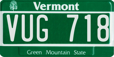 VT license plate VUG718