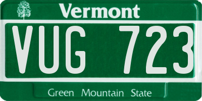 VT license plate VUG723