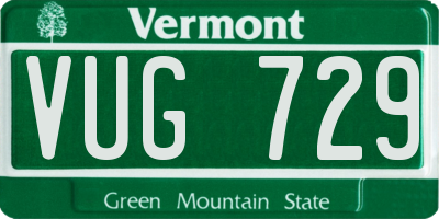 VT license plate VUG729