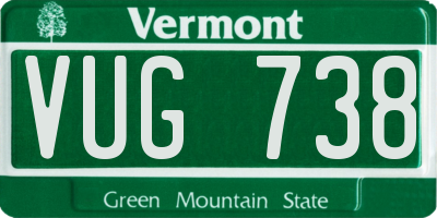 VT license plate VUG738