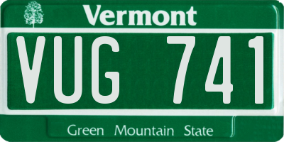 VT license plate VUG741