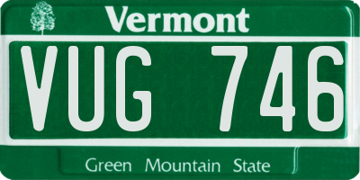 VT license plate VUG746
