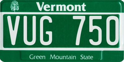 VT license plate VUG750