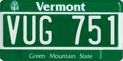 VT license plate VUG751