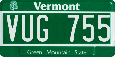 VT license plate VUG755