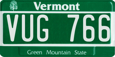 VT license plate VUG766