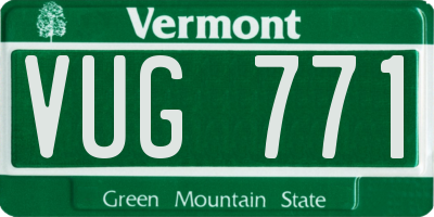 VT license plate VUG771
