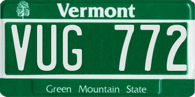 VT license plate VUG772