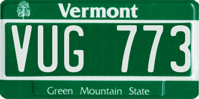 VT license plate VUG773