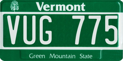 VT license plate VUG775