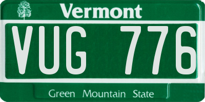 VT license plate VUG776