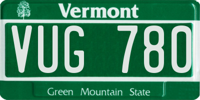 VT license plate VUG780